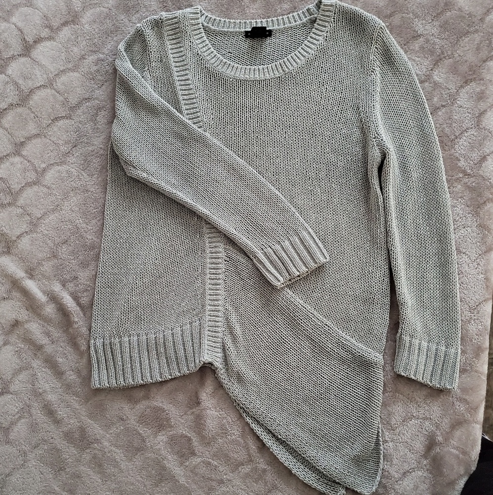 Club Monaco Metallic Asymmetrical Sweater size s